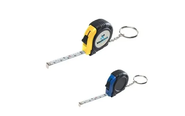 250 Promotional Rubber Tape Measure Key Tag With Laminated Label - 