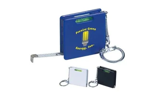 250 Promotional Square Level Tape Measure Key Tag - Steel & Level