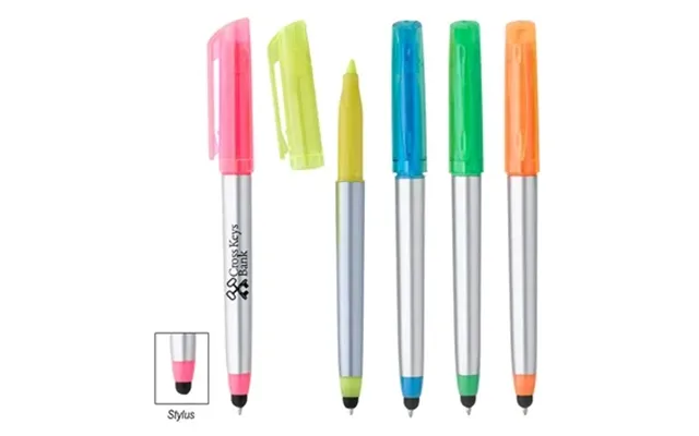 250 Promotional Trilogy Highlighter Stylus Pen - Twist Action &