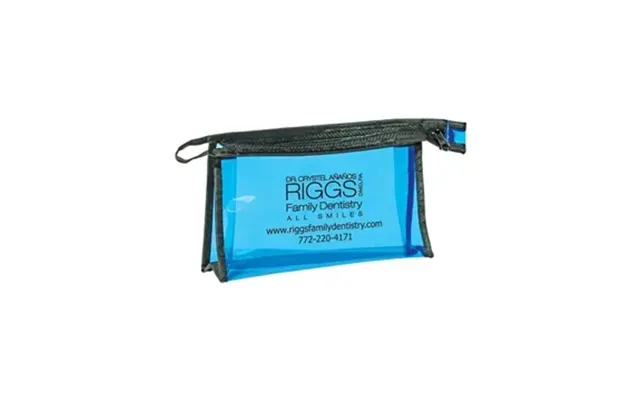 250 Promotional Zippered Amenities Bag - Clear Pvc & Gusseted