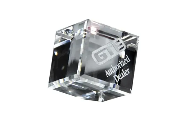 3 Custom Large Cube Award - Optic Crystal