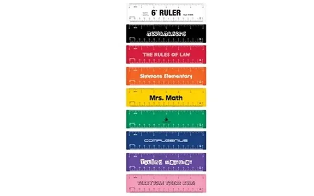 300 Custom 6 Rulers - High Impact Plastic