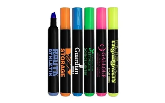 300 Custom Brite Spots Fluorescent Highlighters With Black Barrel 