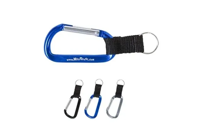 300 Custom Carabiner With Strap And Split Ring - Aluminum