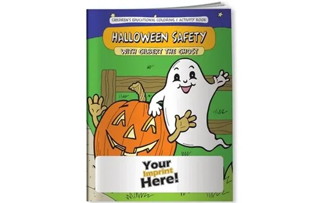300 Custom Coloring Book - Halloween Safety With Gilbert The Ghost