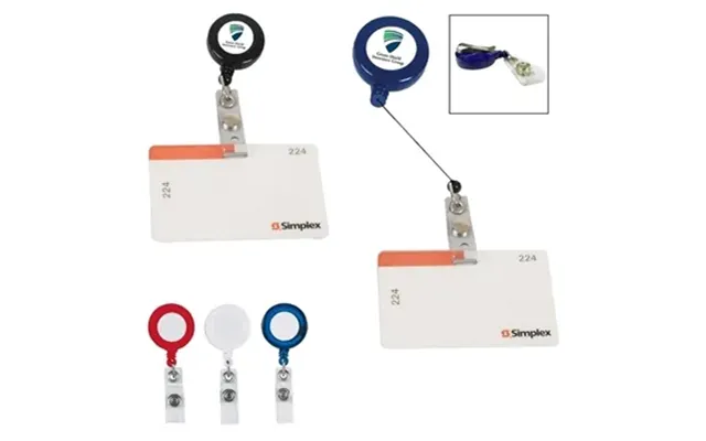 300 Custom Retractable Badge Holder With Laminated Label - 35 