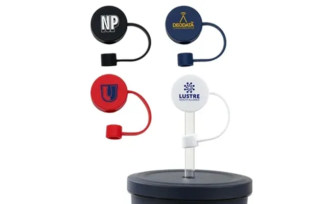 300 Customized Flip 'n Sip Silicone Straw Cap - Fits 8-10 Mm 
