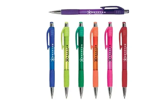 300 Customized Translucent Gripper Pen - Rubber Grip