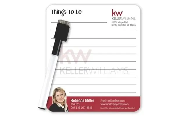 300 Promotional Memo Magnet Dry Erase - Rnd Corner