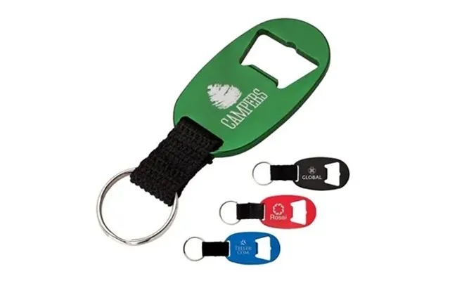 300 Promotional Oakvale Bottle Opener Keyring - Aluminum
