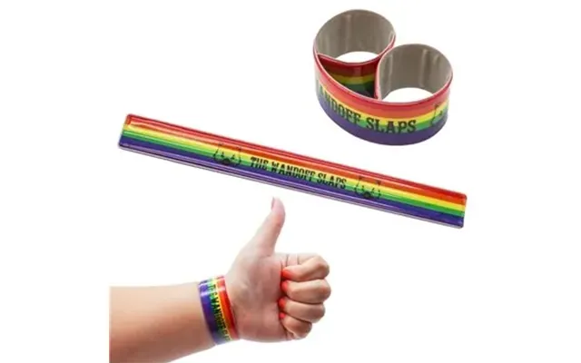 300 Promotional Rainbow Slap Bracelet - Snap Action