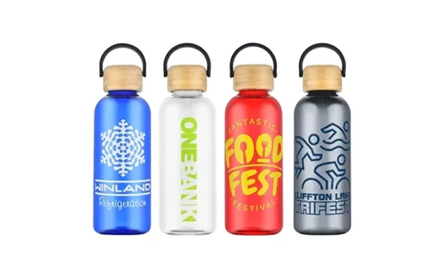 36 Customized Sanzio 21 Oz Rpet Bottle With Bamboo Lid - Bpa-free 