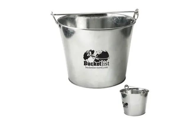 40 Promotional 5 Qt Galvanized Ice Bucket W Bottle Opener - Rust