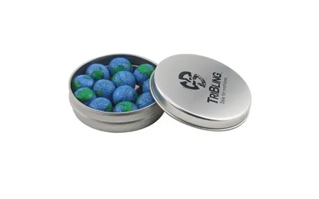 48 Promotional Round Tin With Chocolate Globes