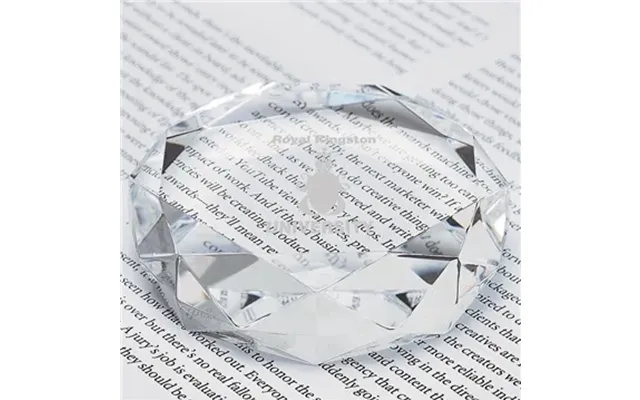 5 Customized Rimini Gem Cut Crystal Paperweight - Octagon Face
