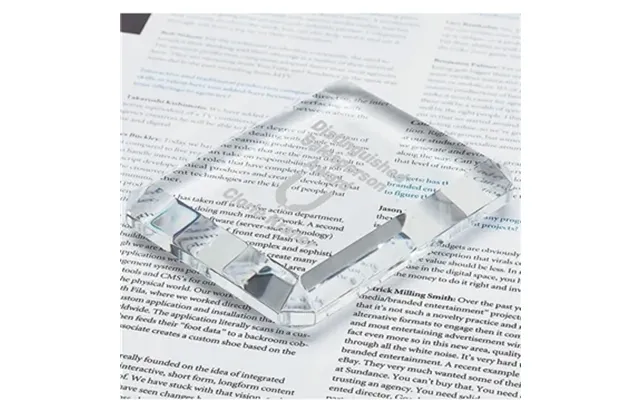 5 Promotional Prato Rectangle Crystal Paperweight - Beveled