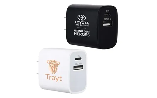 50 Custom Dual 18w Usb-a Usb-c Power Adapter - Fast Charging