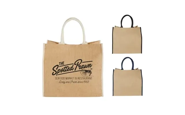 50 Custom Large Jute Tote - Spacious & Lightweight
