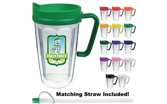 50 Customized 16 Oz Thermal Travel Mug With Custom Decal - Plastic 