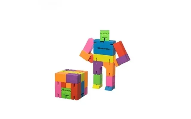 50 Customized Areaware Multicolored Cubebot Toy Robot - Hardwood & 