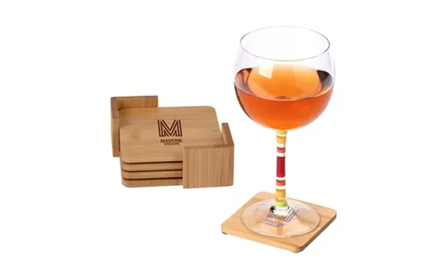 50 Customized Brandon Iv 4-piece Bamboo Coaster Set - Sustainable 