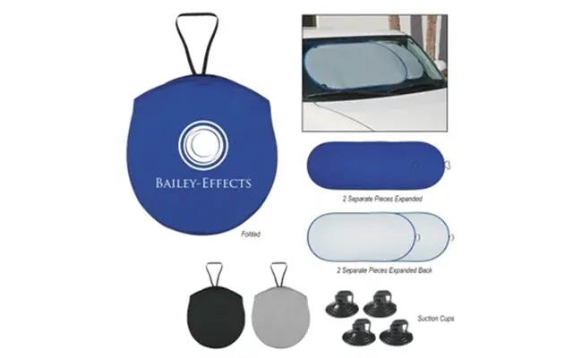 50 Customized Collapsible Automobile Sun Shades - Silver Coated & 
