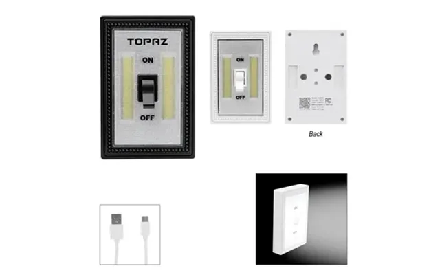 50 Customized Rechargeable Cob Flip Switch Night Light - 220 