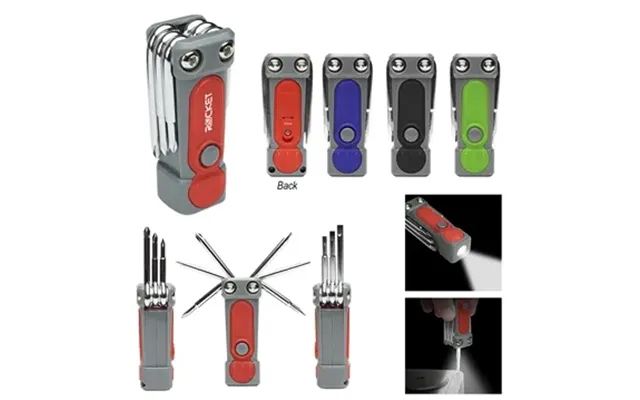 50 Promotional 6-in-1 Multi Tool With Led Light - Stainless Steel