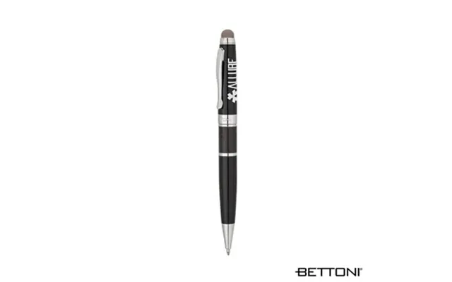 50 Promotional Bettoni Caserta Ballpoint Pen & Stylus - Carbon