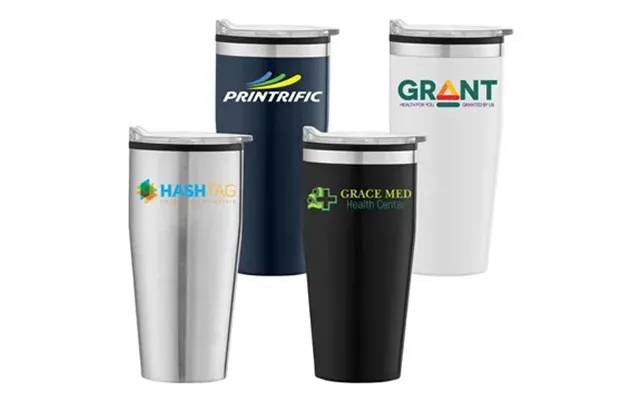 50 Promotional Jasper - 20 Oz Stainless Steel Tumbler With Plastic 