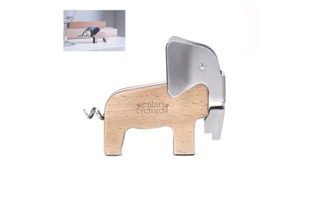 50 Promotional Kikkerland Elephant Corkscrew - Wood & Stainless 