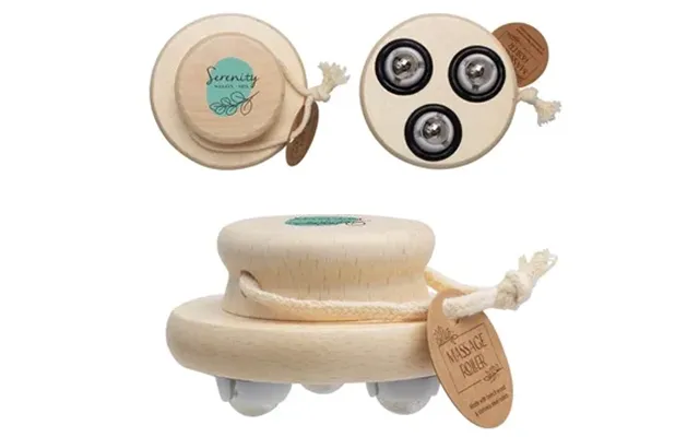 50 Promotional Massage Roller - Beech Wood & Stainless Steel
