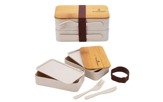 50 Promotional Savory Lunch Box Set - Wheat Straw & Bamboo
