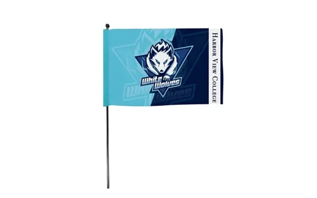 500 Customized Displaysplash 12 X 8 Hand Flag - 100d Polyester