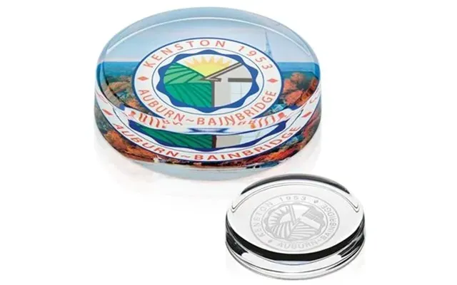 6 Custom Round Paperweight - Optical Crystal