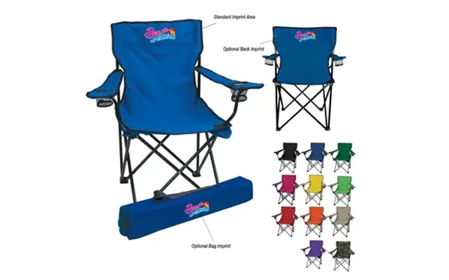 6 Customized Folding Chair With Carrying Bag - 300lb Capacity