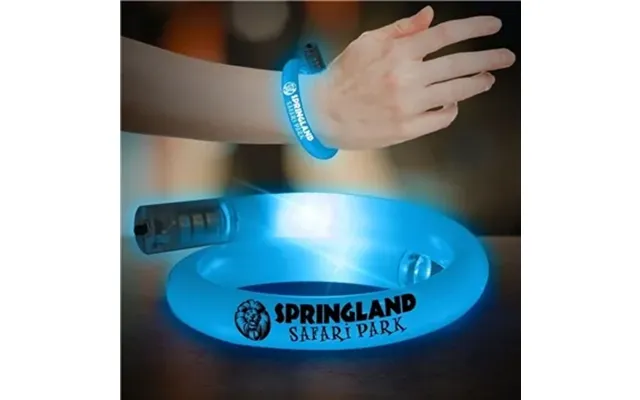 72 Custom Blue Flashing Coil Tube Bracelet - Led & Adjustable