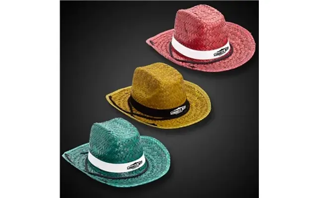 72 Promotional Adult Straw Cowboy Hats - Assorted Colors