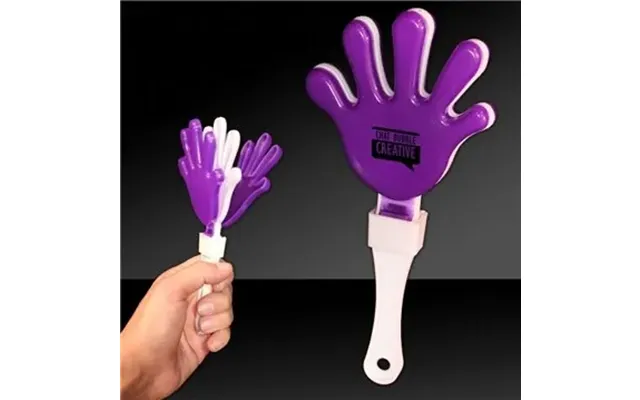 72 Promotional Purple & White Hand Clappers - Noisemaker