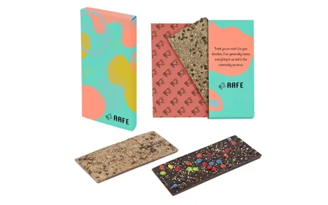 75 Customized Gourmet Chocolate Bar In Card Box - 3.5 Oz