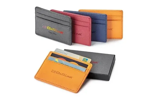 75 Promotional Toscano Genuine Leather Rfid Card Holder - 5-pocket