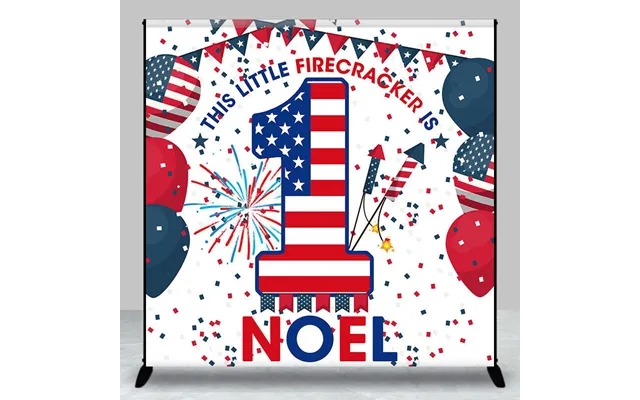 American Flag Balloons Custom 1st Birthday Backdrop - Aperturee