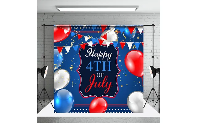 American Flag Balloons Independence Day Backdrop - Aperturee