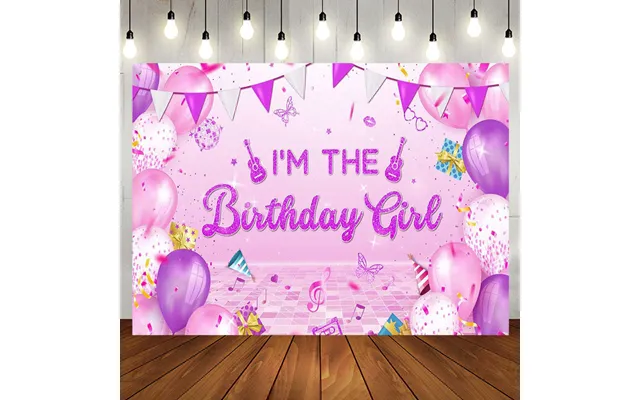 Aperturee Balloons Disco Musical Birthday Girl Party Backdrop - Aperturee