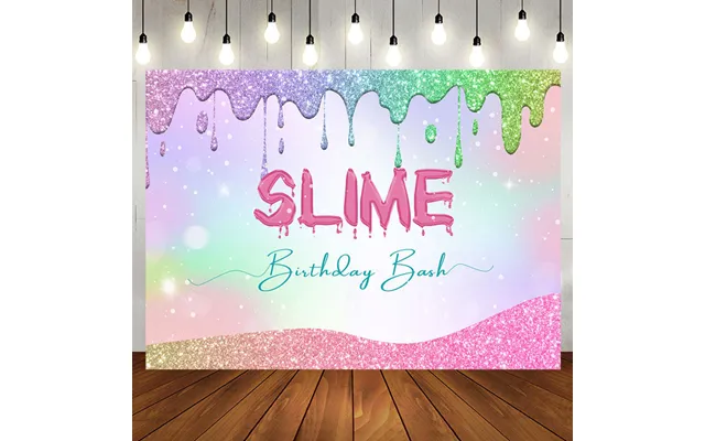 Aperturee Colorful Cream Glitter Slime Birthday Bash Backdrop - Aperturee