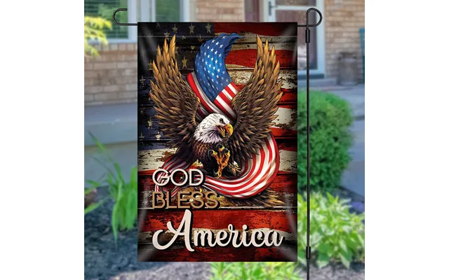 Aperturee Eagle God Bless America Independence Day Garden Flag - Aperturee