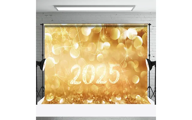 Aperturee Golden Sparkle 2025 Celebration New Year Backdrop - Aperturee