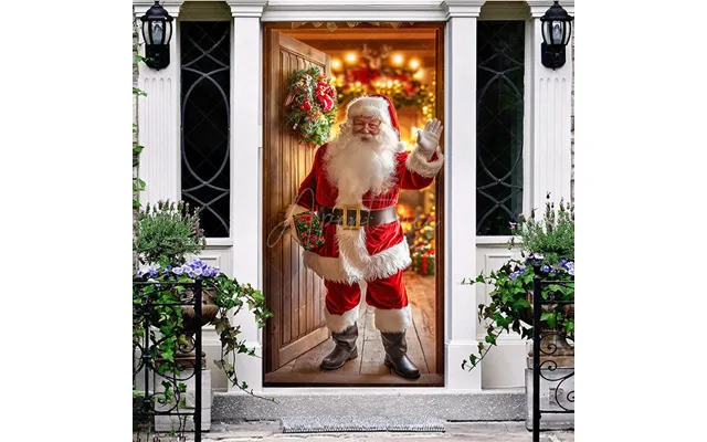 Aperturee Indoor Room Santa Claus Merry Christmas Door Cover - Aperturee