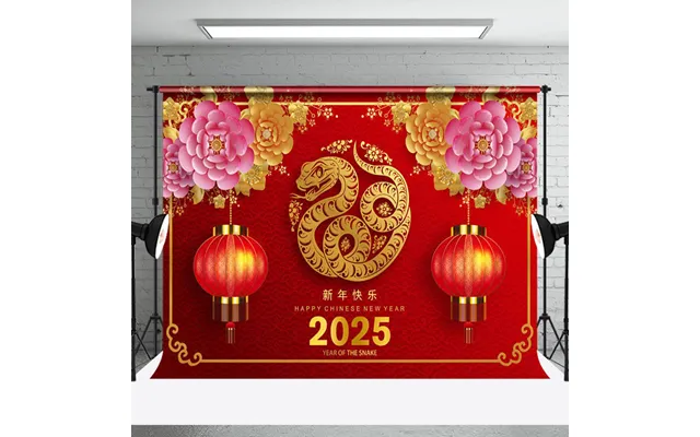 Aperturee Lively Snake Year 2025 Chinese New Year Celebration Backdrop - Aperturee