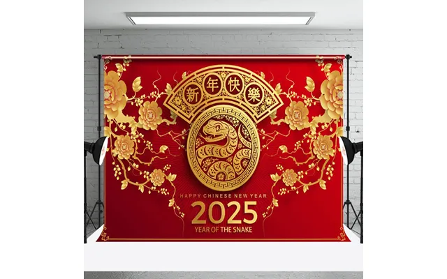 Aperturee Prosperous Snake 2025 Chinese New Year Celebration Backdrop - Aperturee